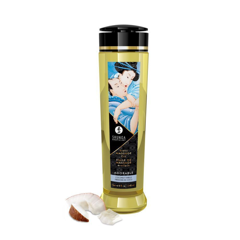 Shunga Масло массажное для тела Erotic Massage Oil Coconut Thrills "Кокосовое волнение", 240 мл  #1