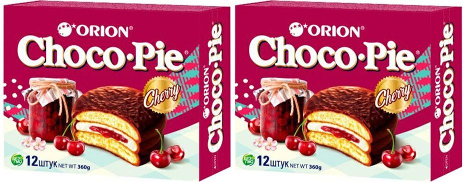 Пирожное Orion Choco Pie Cherry, комплект: 2 упаковки по 360 г #1