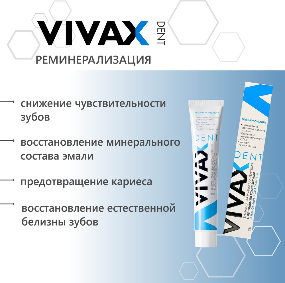 VIVAX Реминерализующая зубная паста с пептидным комплексом  #1