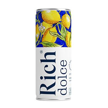 Напиток сокосодержащий Rich Dolce из винограда, лимона газированный 0.33л ж/б Россия 1шт  #1