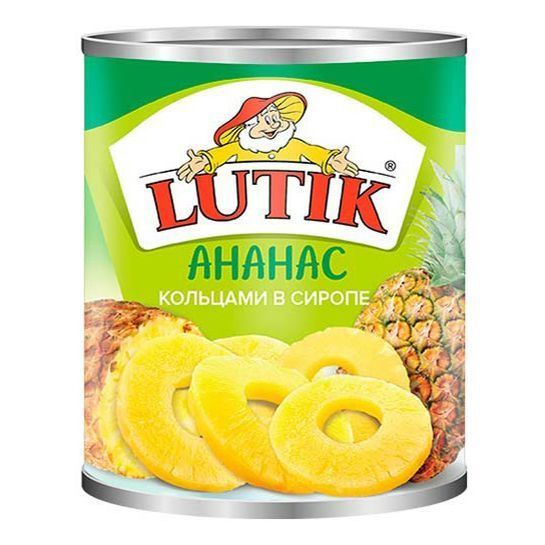 Ананас Lutik в сиропе ломтиками 850 г #1