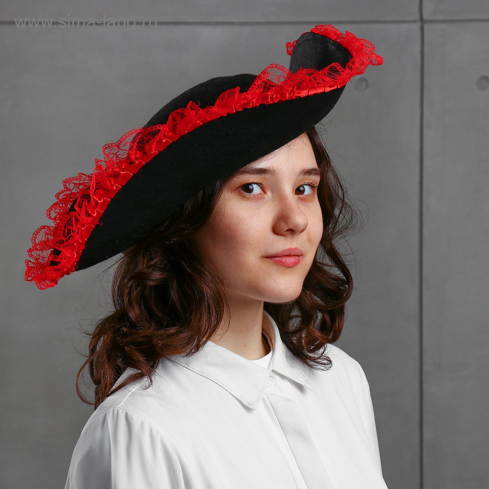 Карнавальная шляпа Страна Карнавалия "Пиратка", с каймой, размер 56-58  #1