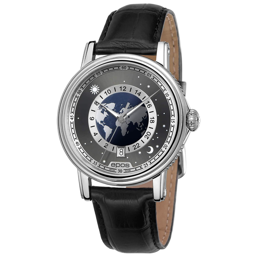 Швейцарские часы наручные мужские механические Epos 3390.302.20.54.25  #1