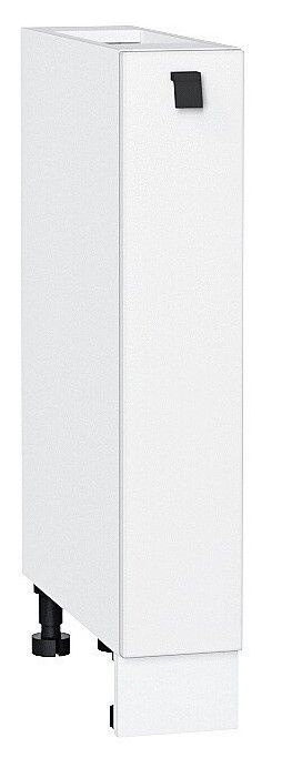 Шкаф кухонный напольный Полюс 20 см. с корзинами, МДФ Soft-touch белый  #1