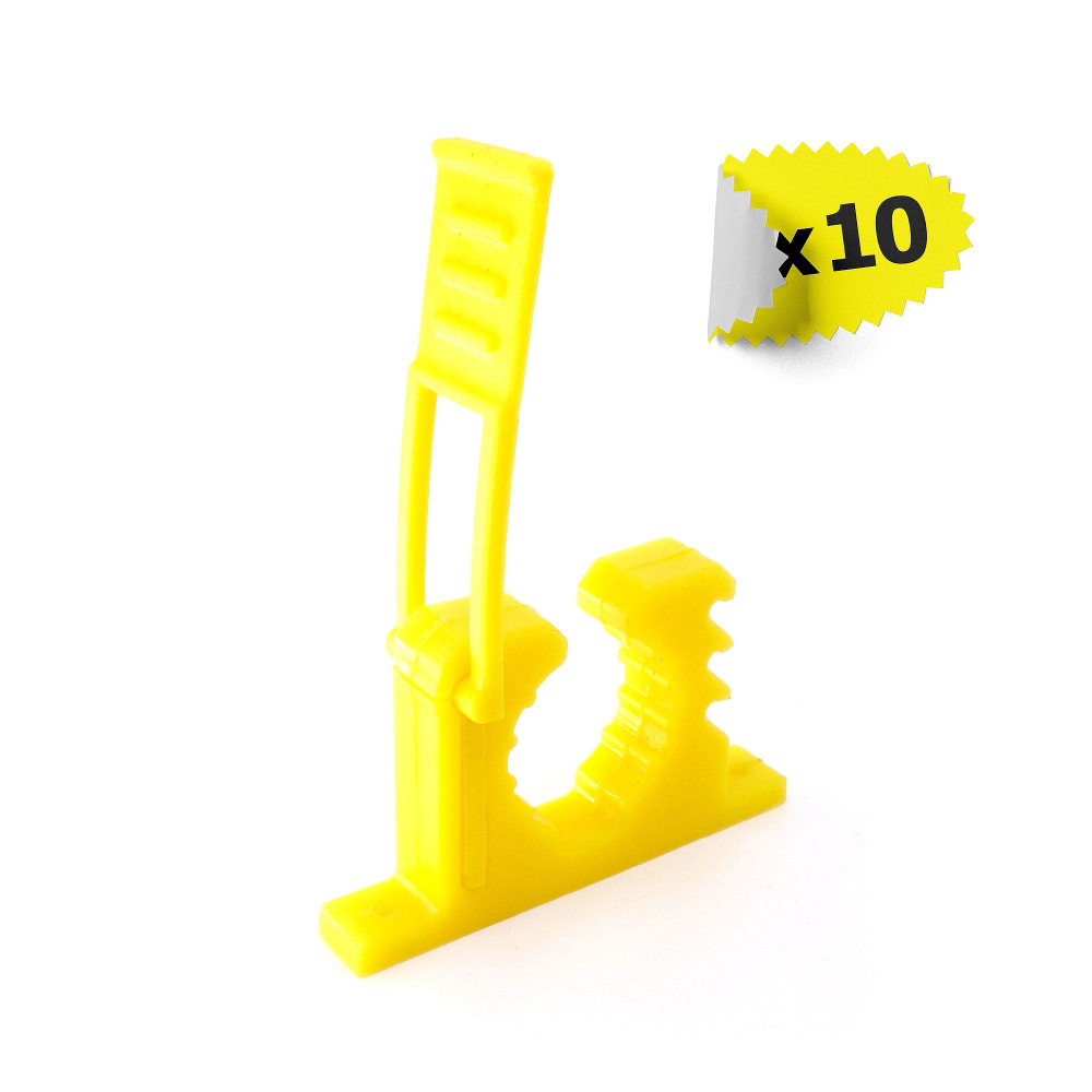 Комплект универсального крепежа 040 из 10 шт. желтый (для лопаты)  #1
