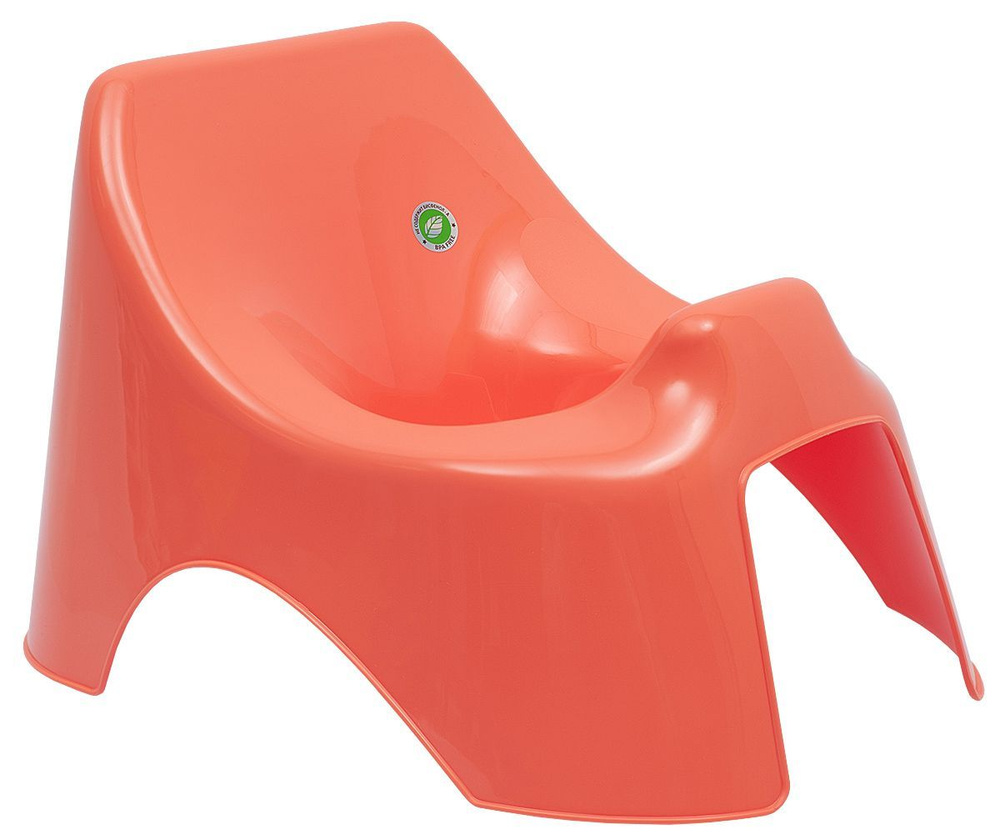 Горшок детский стульчик для девочки и мальчика, горшок для ребенка пластиковый ElfPlast Малышок, коралловый #1