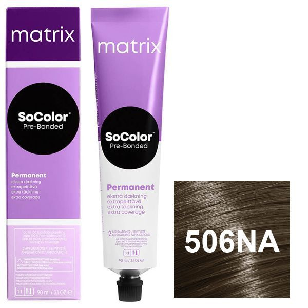 Matrix Перманентная краска для волос с бондером SoColor Pre-Bonded, 506NA (506.01) темный блондин натуральный #1