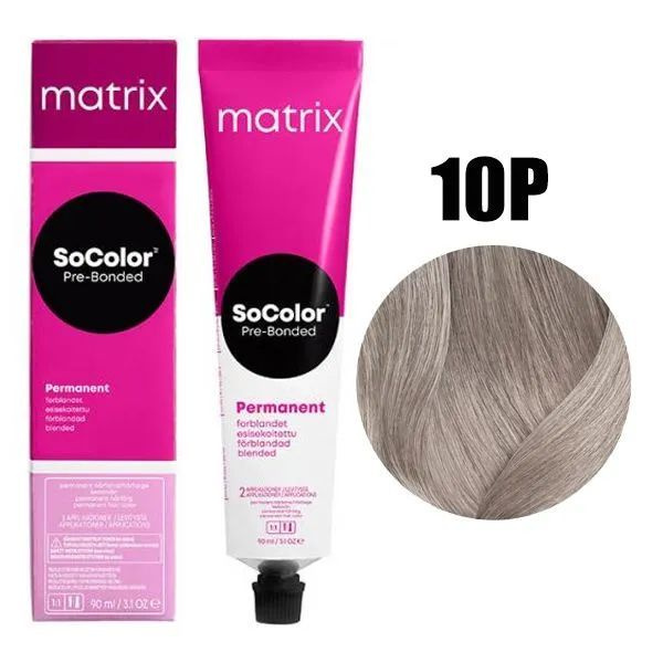 Matrix Перманентная краска для волос с бондером SoColor Pre-Bonded, 10P (10.9) очень-очень светлый блондин #1