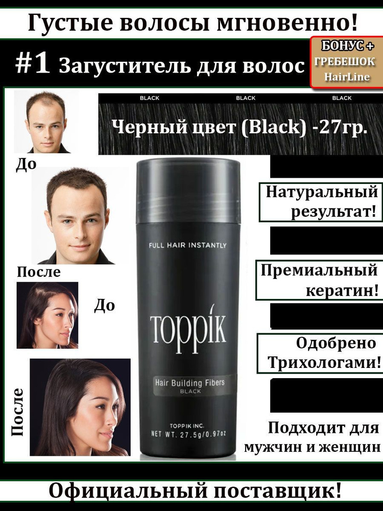 Загуститель волос FULLY hair building fibers 23г.