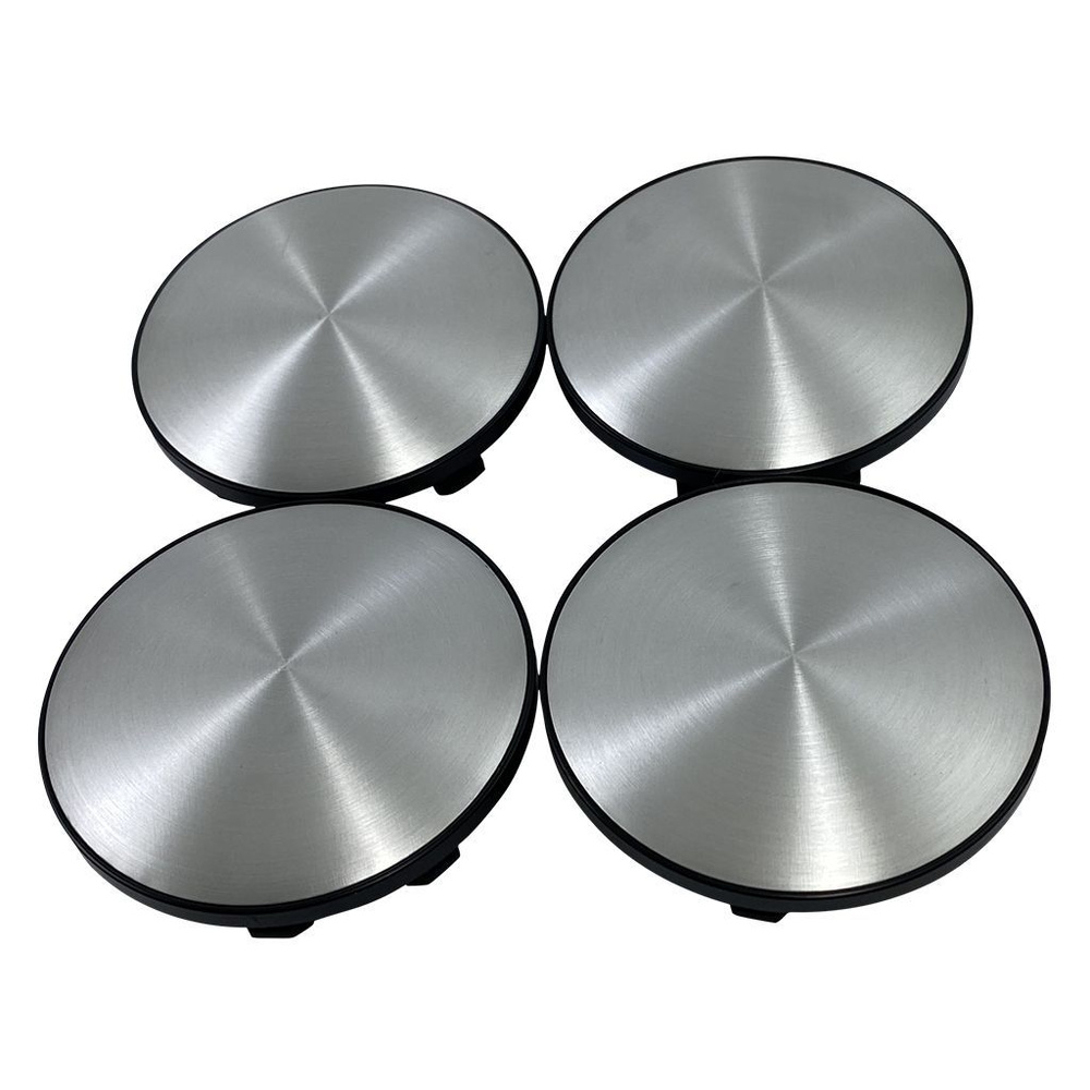 Колпачки на литые диски 59/56/12 мм комплект-4 шт / Заглушки ступицы пластиковые черные с металлическим #1