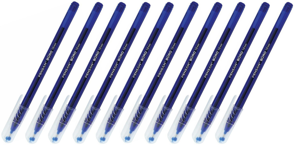 Pensan Ручка Шариковая, толщина линии: 0.8 мм, цвет: Синий, 10 шт.  #1