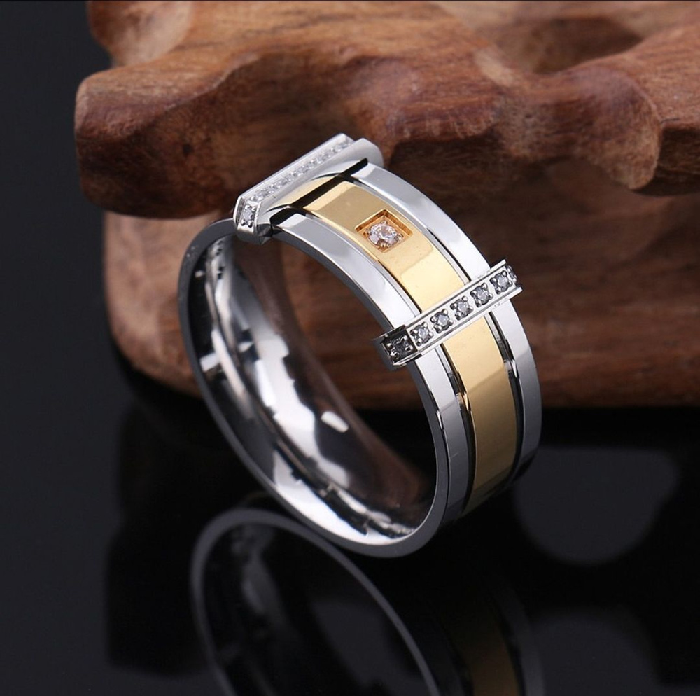 Кольцо мужское, перстень "Снайпер", золото/серебро. Размер 19, 20, 22  #1