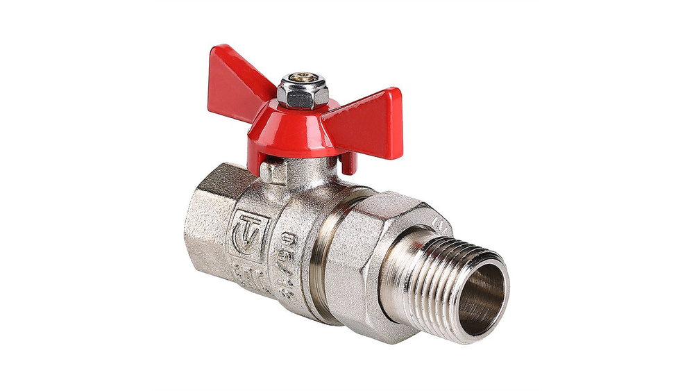 Кран шаровой 1/2 дюйма Valtec BASE c полусгоном вн-нар бабочка - купить ...