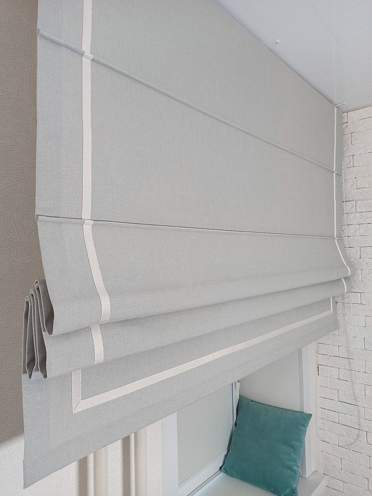 Римские шторы Шелковый путь Римская штора ткань рогожка с фактурной ...