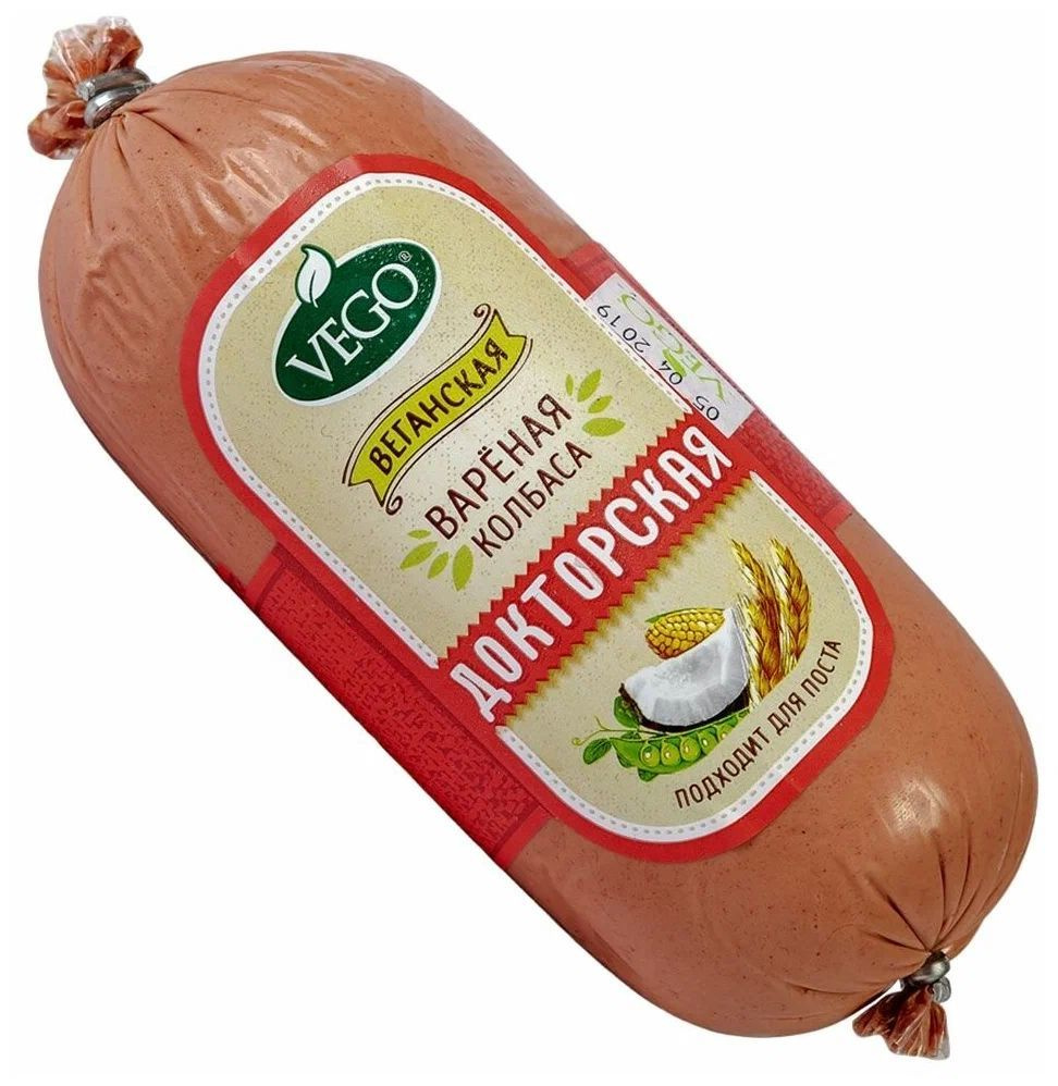 Веганская колбаса вареная докторская (sausage vegetarian) VEGO ВЕГО, 500г  #1