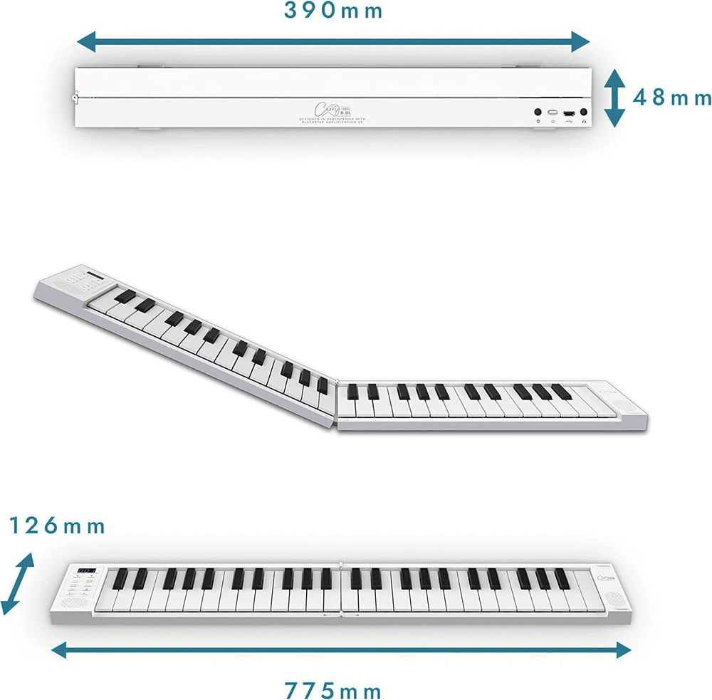 Складное фортепиано BLACKSTAR Carry-on Folding Piano 49 Touch - White #1
