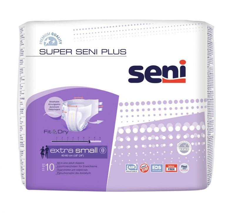 Подгузники для взрослых Seni Super Plus (Сени Супер Плюс), Extra Small, 10 шт.  #1