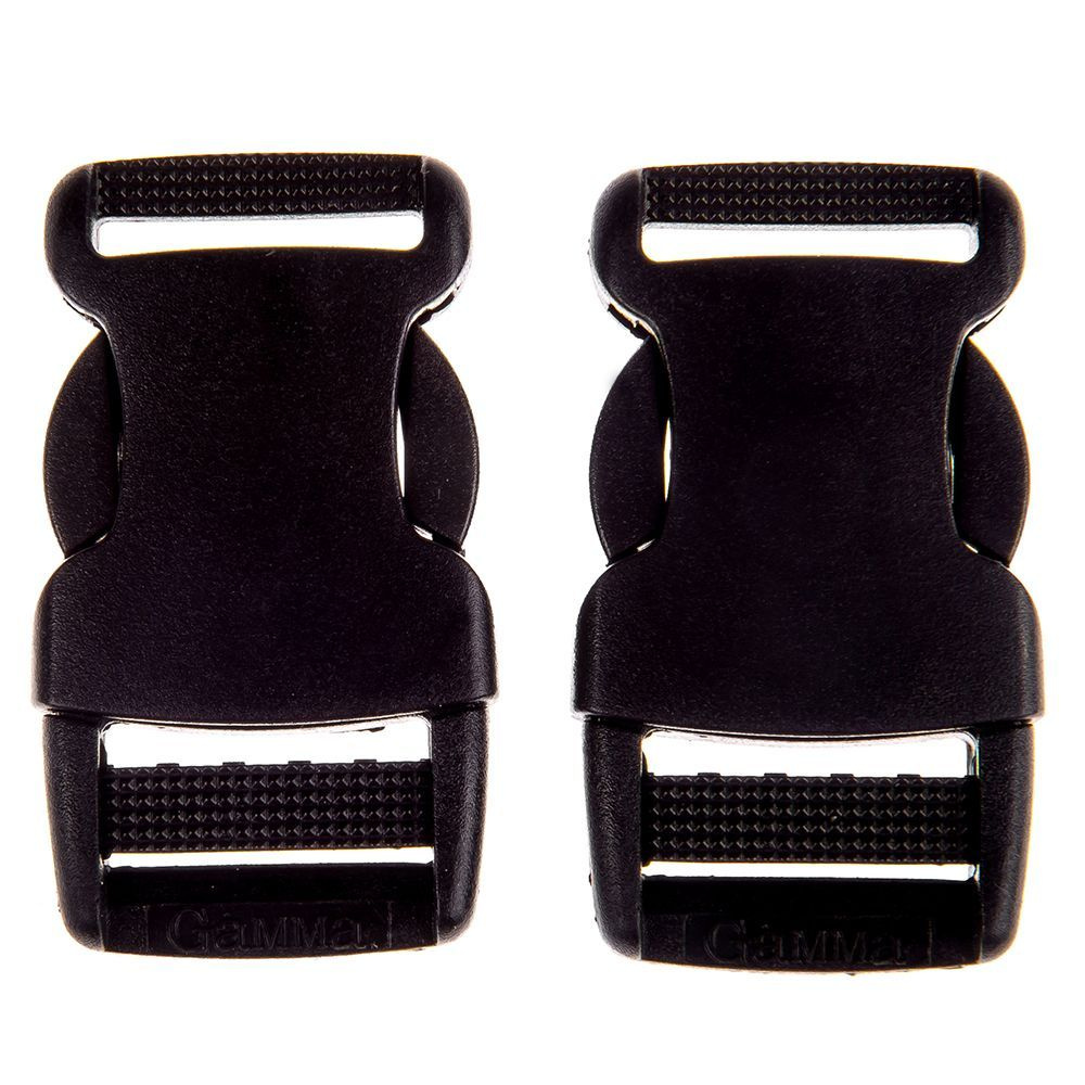 Sbv04 Фурнитура сумочная для ремня 19 мм пряжка-фастекс черная (в упаковке 2 шт.) ВсеНитки  #1