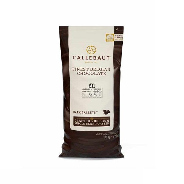 Темный шоколад Callebaut 54,5% какао, каллеты, 10 кг, 811NV-595 #1