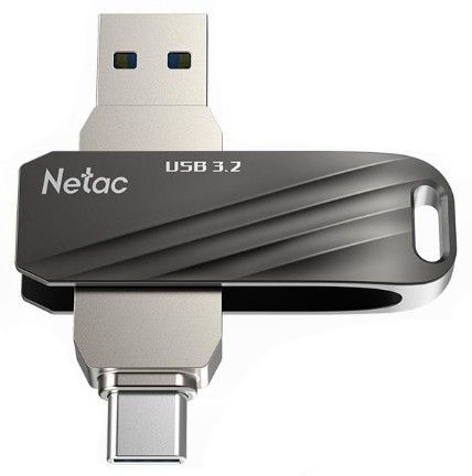 USB Флеш-накопитель Netac US11 64GB USB3.2+TypeC Dual Flash Drive (NT03US11C-064G-32BK)  #1