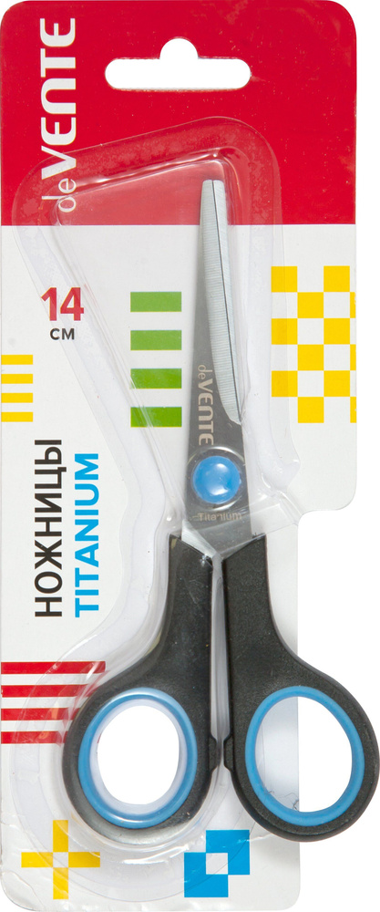 deVENTE. Ножницы канцелярские Titanium" 14 см, лезвия из нержавеющей стали с титановым покрытием  #1