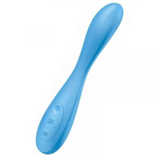 Женский вибратор для точки G гибкий вибромассажер Satisfyer G-Spot Flex 4+ blue вибратор-кролик  #1