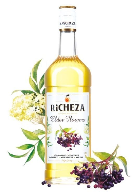 Сироп RICHEZA Бузина для кофе, коктейлей, десертов, лимонада и мороженого, 1 л  #1