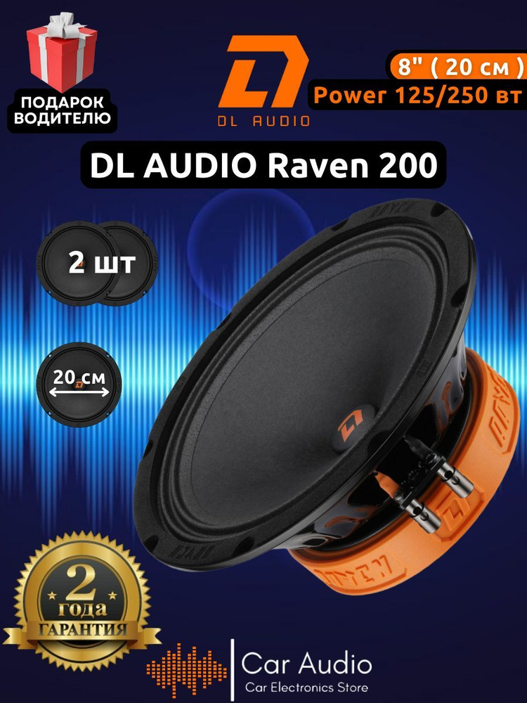 Динамики DL Audio Raven 200 20см 8" громкая, эстрадная #1