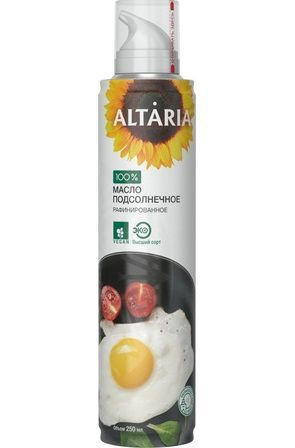 Масло подсолнечное рафинированное, в баллончике с распылителем, 250мл, Altaria  #1