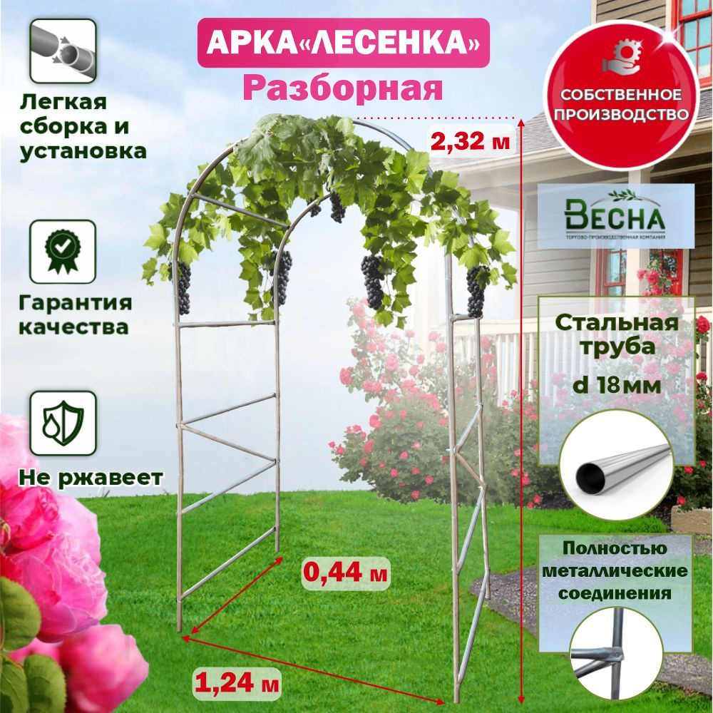 «ТПК Весна» Опора для растений,124см,1шт #1