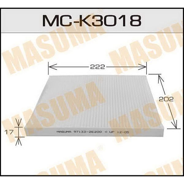 MASUMA MCK3018 фильтр салона tucson / Sportage (Спортедж) 04 #1