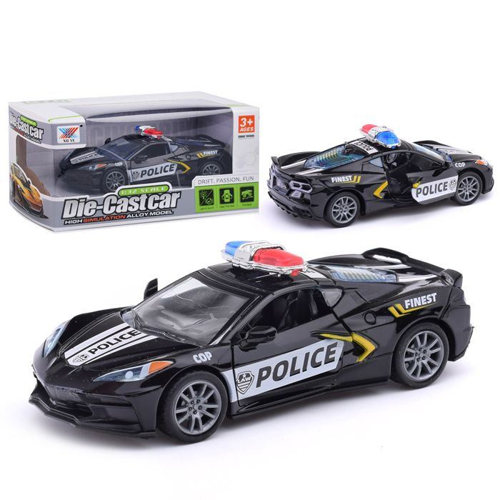 Машина металл "Полиция " (свет, звук) в коробке #1