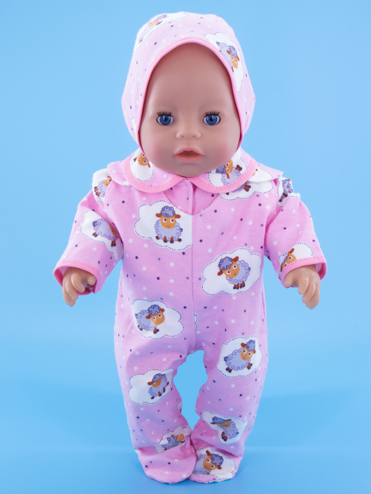 Одежда для кукол Модница Фланелевый набор для пупса Беби Бон (Baby Born) 43 см розовый  #1