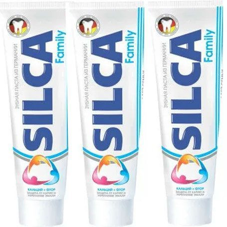 Зубная паста Silca 100мл для всей семьи - 3 штуки #1