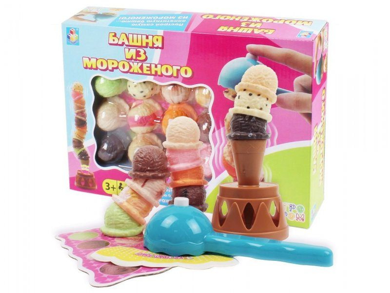 Игра настольная 1Toy Игродром. Башня из мороженого #1