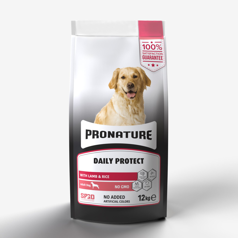 PRONATURE Daily Protect корм для собак всех пород, с ягненком 12 кг #1