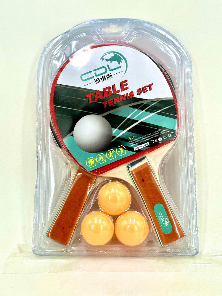 Minsa Набор для настольного тенниса, состав комплекта: 2 ракетки, 3 мяча,  #1