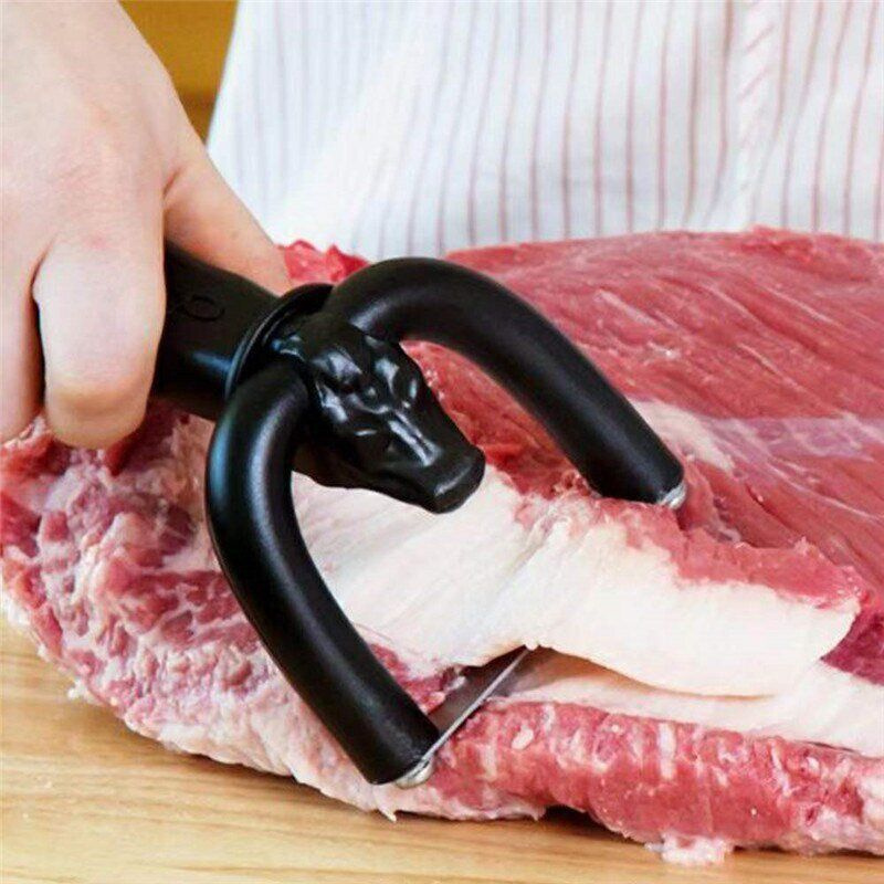Нож-слайсер для мяса, Разделитель жира для стейка/ Ручной резак мяса, рулонная терка  #1
