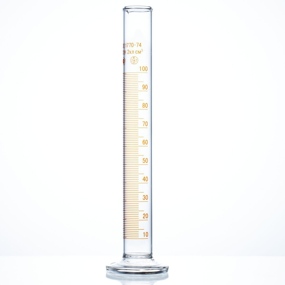Цилиндр лабораторный 100 мл (мерный: исполнение 1 - на стеклянном основании) 1-100-2  #1