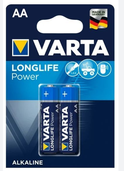 Батарейки VARTA LongLife Power AA 2 шт, пальчиковые, алкалиновые #1