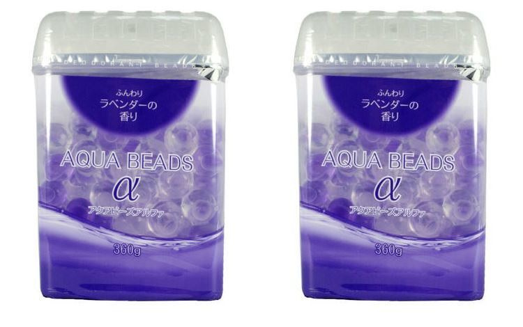 Nagara Арома-поглотитель запаха гелевый с ароматом лаванды, Aqua Beads, 360 гр, 2 штуки  #1
