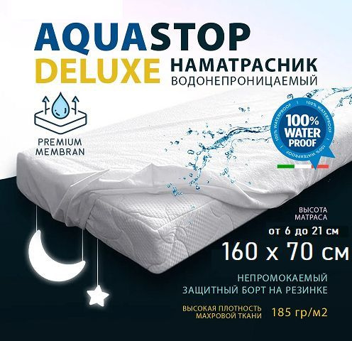 Наматрасник защитный 70x160, 70x155х19см Белый #1