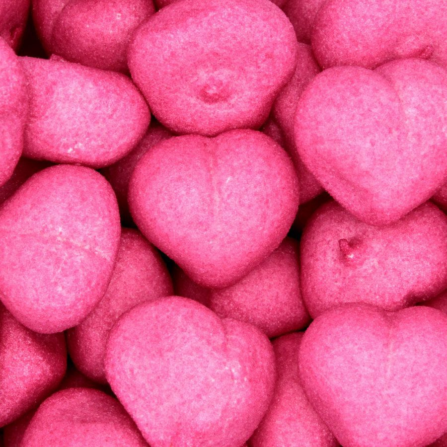 Маршмеллоу Сердечки розовые в сахарной обсыпке, 125г #1