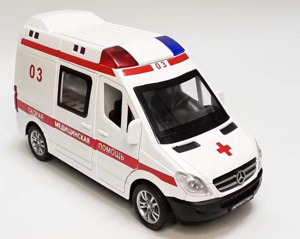 Машинка металлическая 15 см 1:24 Mercedes-benz sprinter #1