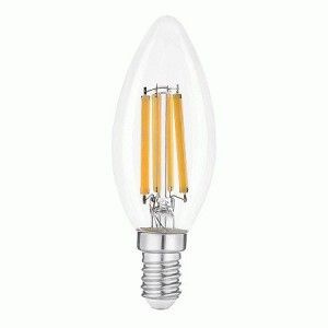 Светодиодная LED лампа General филамент свеча E14 15W 4500K 4K 35x98 нитевидная, прозр фил GLDEN-CS-15-230-E14-2700 #1