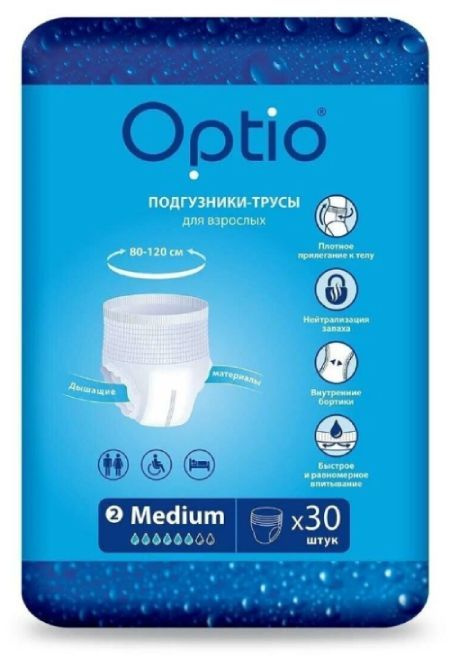 Optio - впитывающие трусы для взрослых, M, 30 шт. #1