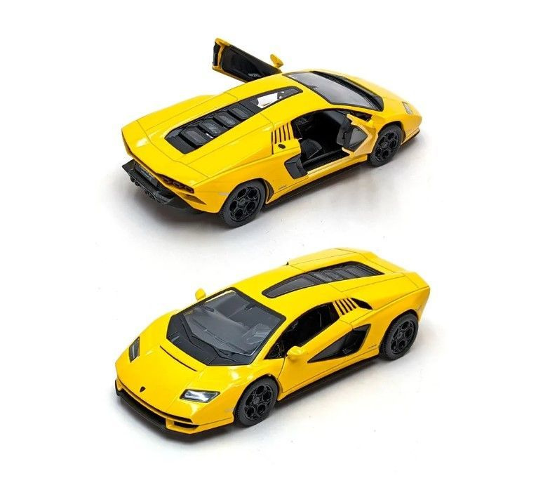 Машинка металлическая Kinsmart Lamborghini Countach LPI 800-4. Желтая. В Коробке!! (Масштаб 1/38) инерционная, #1