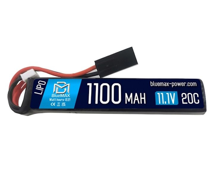 Аккумулятор BlueMAX Li-Po 11.1V 1100mah 20C Stick, 102x21x14 мм #1