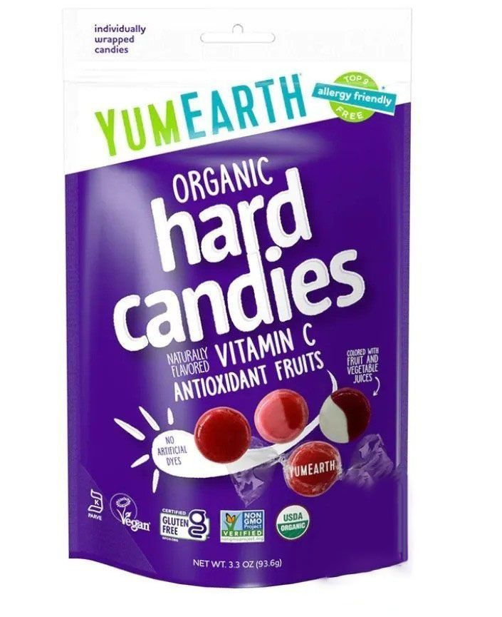 YumEarth, Органические леденцы с витамином С, Anti-Oxifruits, антиоксидантные фрукты, 93,6 г  #1