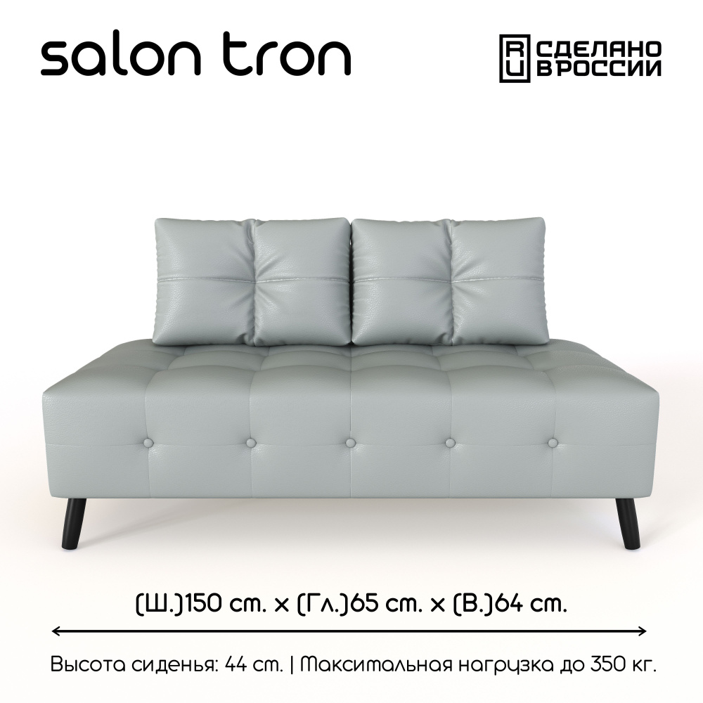 SALON TRON Прямой диван Диван Манхэттен, механизм Нераскладной, 150х65х83 см,серый  #1